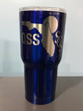 30 oz Stainless Steel Tumbler POWDER COATED - LOLLIPOP BLUE