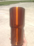 Custom 30oz Stainless Steel Tumbler POWDER COATED - TRANSPARENT COPPER