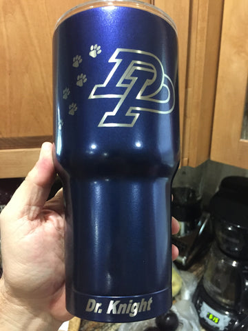 30oz Stainless Steel Tumbler POWDER COATED - SUNSET BLUE