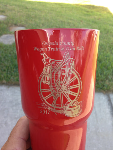 30oz Stainless Steel Tumber POWDER COATED - RED